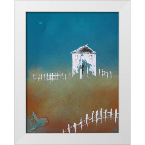 Picket Fence White Modern Wood Framed Art Print by Clement, Diane