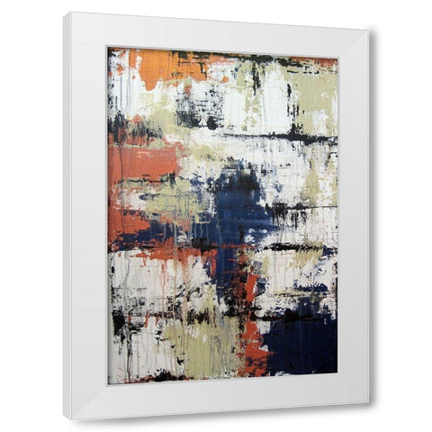 Rain on Window White Modern Wood Framed Art Print by Clement, Diane