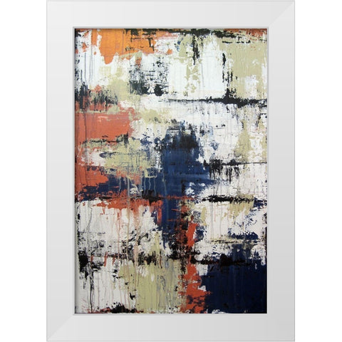 Rain on Window White Modern Wood Framed Art Print by Clement, Diane