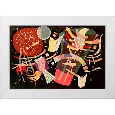 Composition X 1939 White Modern Wood Framed Art Print by Kandinsky, Wassily