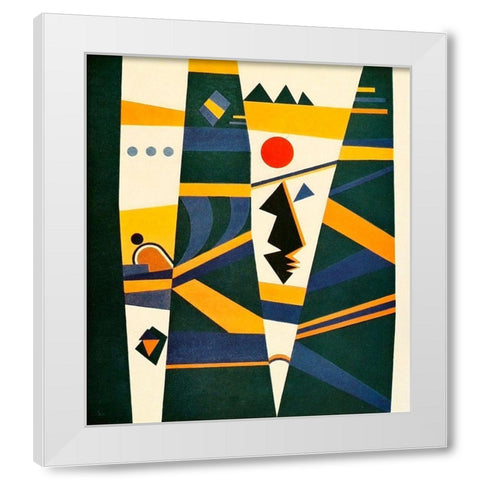 Connection no.579 1932 White Modern Wood Framed Art Print by Kandinsky, Wassily
