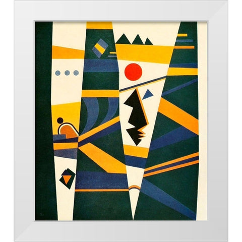 Connection no.579 1932 White Modern Wood Framed Art Print by Kandinsky, Wassily