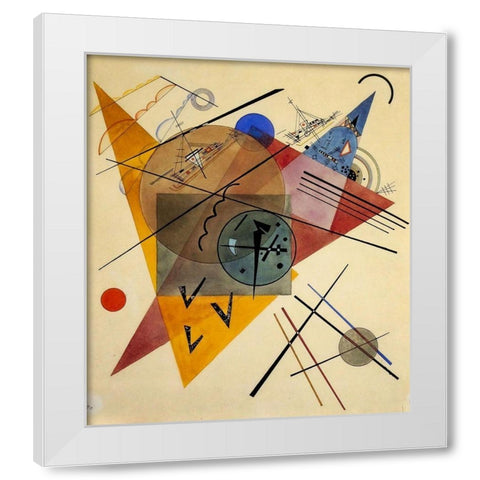 Dreamy 1923 White Modern Wood Framed Art Print by Kandinsky, Wassily