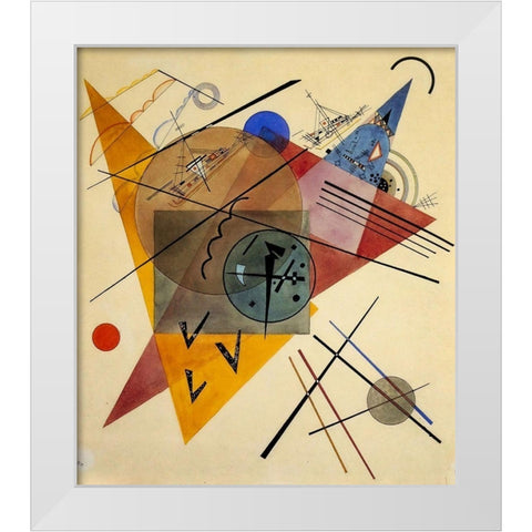 Dreamy 1923 White Modern Wood Framed Art Print by Kandinsky, Wassily