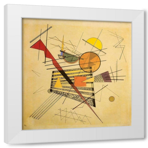Free relationship 1923 White Modern Wood Framed Art Print by Kandinsky, Wassily