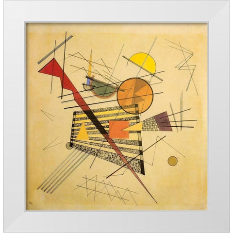 Free relationship 1923 White Modern Wood Framed Art Print by Kandinsky, Wassily