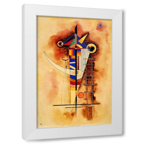 Hard in Slack 1927 White Modern Wood Framed Art Print by Kandinsky, Wassily