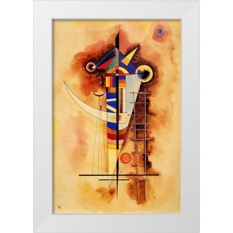 Hard in Slack 1927 White Modern Wood Framed Art Print by Kandinsky, Wassily