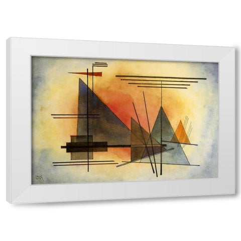 Heating up 1927 White Modern Wood Framed Art Print by Kandinsky, Wassily