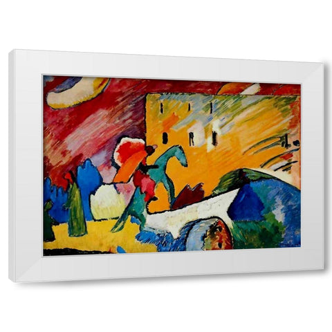 Improvisation no.3 1909 White Modern Wood Framed Art Print by Kandinsky, Wassily