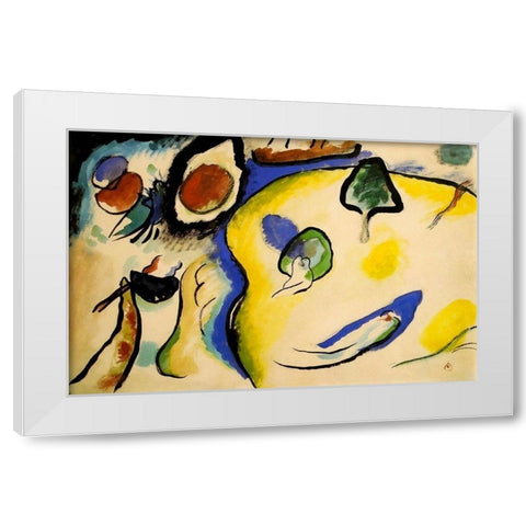 Improvisation no.25 1912 White Modern Wood Framed Art Print by Kandinsky, Wassily
