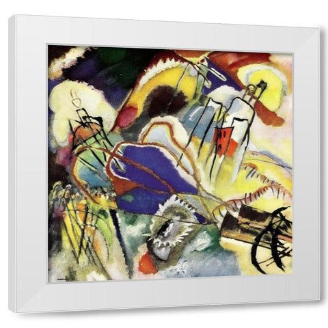 Improvisation no.30 White Modern Wood Framed Art Print by Kandinsky, Wassily