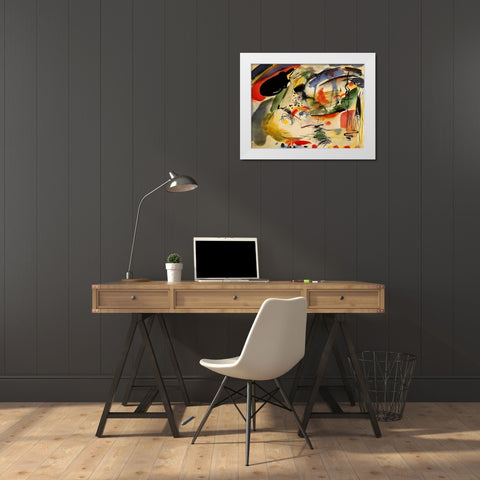 Improvisation no.33 1913 White Modern Wood Framed Art Print by Kandinsky, Wassily