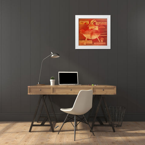 In the Heavy Red 1928 White Modern Wood Framed Art Print by Kandinsky, Wassily