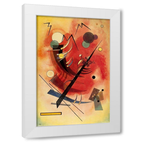 Inner Simmering 1925 White Modern Wood Framed Art Print by Kandinsky, Wassily