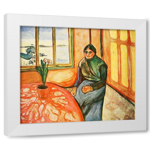 Melancholy 1899 White Modern Wood Framed Art Print by Kandinsky, Wassily