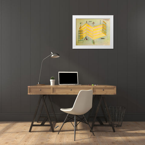 Now Upwards 1931 White Modern Wood Framed Art Print by Kandinsky, Wassily