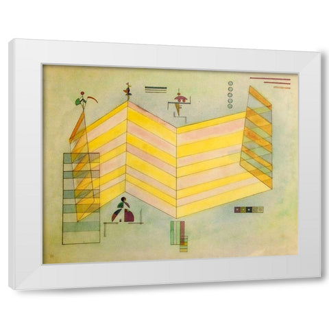 Now Upwards 1931 White Modern Wood Framed Art Print by Kandinsky, Wassily