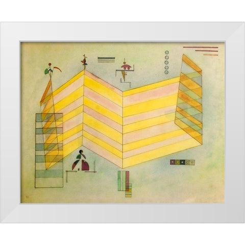 Now Upwards 1931 White Modern Wood Framed Art Print by Kandinsky, Wassily