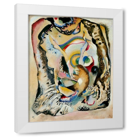 Painting on light ground 1916 White Modern Wood Framed Art Print by Kandinsky, Wassily