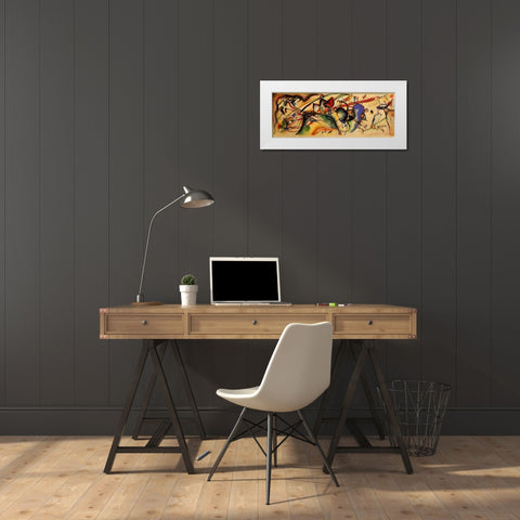 Picture with white border 1913 White Modern Wood Framed Art Print by Kandinsky, Wassily