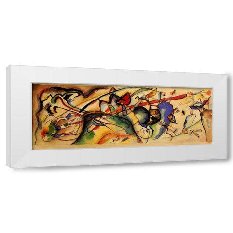 Picture with white border 1913 White Modern Wood Framed Art Print by Kandinsky, Wassily