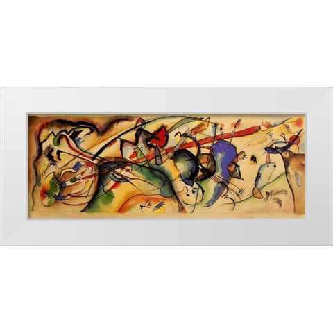 Picture with white border 1913 White Modern Wood Framed Art Print by Kandinsky, Wassily