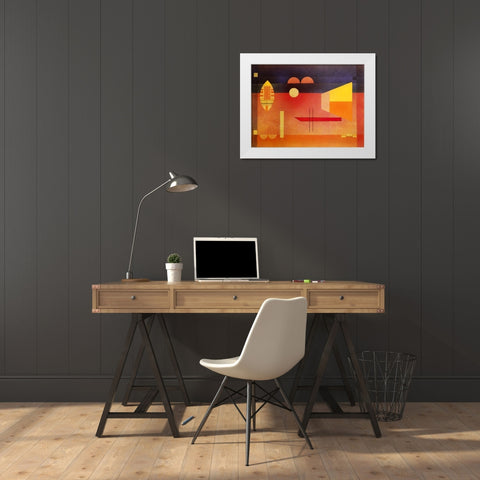 Quiet Assertion 1929 White Modern Wood Framed Art Print by Kandinsky, Wassily