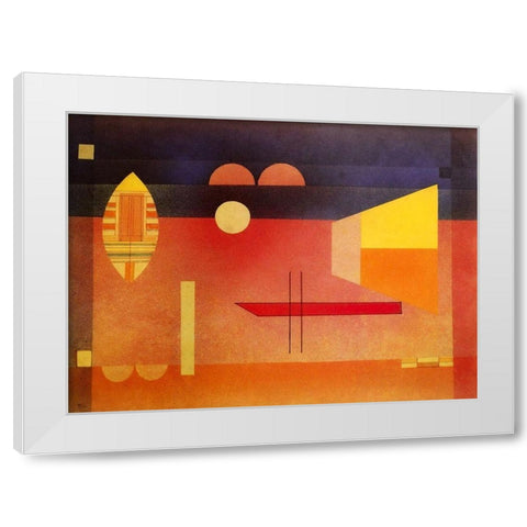 Quiet Assertion 1929 White Modern Wood Framed Art Print by Kandinsky, Wassily