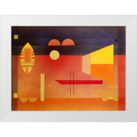Quiet Assertion 1929 White Modern Wood Framed Art Print by Kandinsky, Wassily