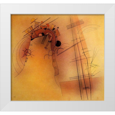 Radiance 1928 White Modern Wood Framed Art Print by Kandinsky, Wassily