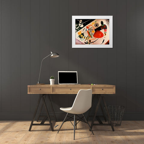 Red Spot II 1921 White Modern Wood Framed Art Print by Kandinsky, Wassily