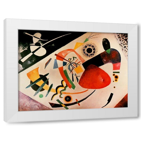 Red Spot II 1921 White Modern Wood Framed Art Print by Kandinsky, Wassily