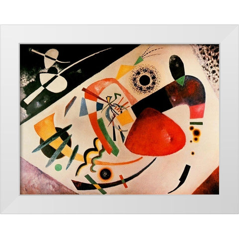 Red Spot II 1921 White Modern Wood Framed Art Print by Kandinsky, Wassily