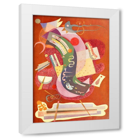 Rigid and Bent White Modern Wood Framed Art Print by Kandinsky, Wassily