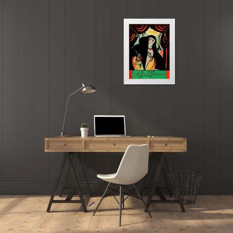 Sancta Francisca 1911 White Modern Wood Framed Art Print by Kandinsky, Wassily