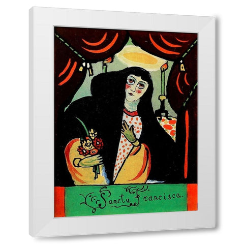 Sancta Francisca 1911 White Modern Wood Framed Art Print by Kandinsky, Wassily