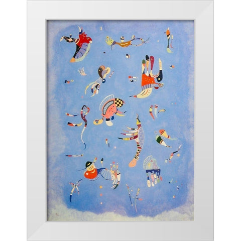 Sky Blue 1940 White Modern Wood Framed Art Print by Kandinsky, Wassily
