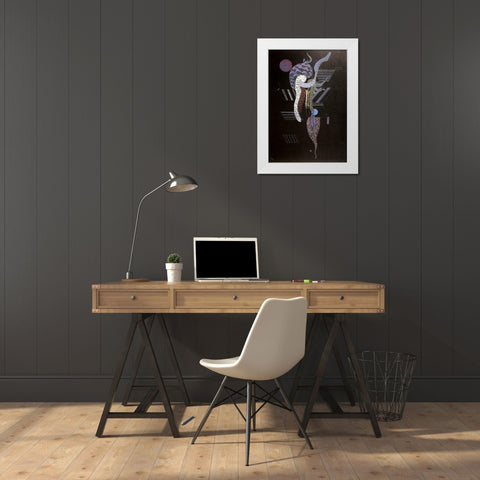 Soft 1936 White Modern Wood Framed Art Print by Kandinsky, Wassily