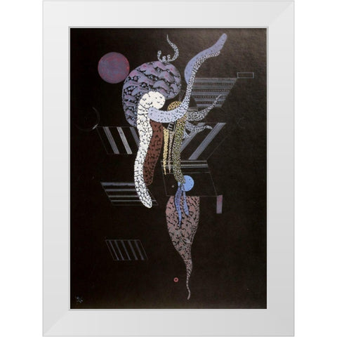 Soft 1936 White Modern Wood Framed Art Print by Kandinsky, Wassily