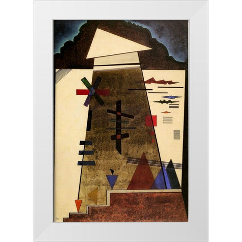 Stables 1925 White Modern Wood Framed Art Print by Kandinsky, Wassily