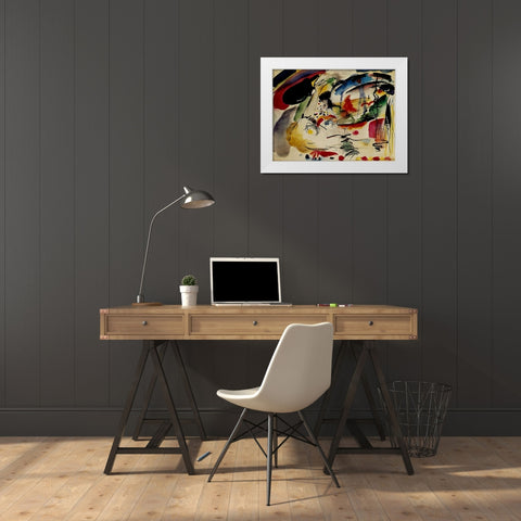 Study for Improvisation 33 1913 White Modern Wood Framed Art Print by Kandinsky, Wassily