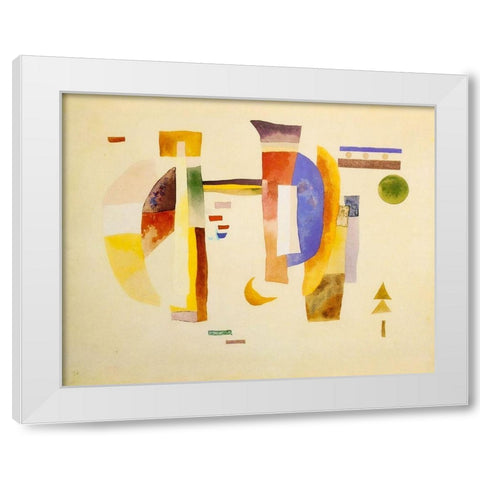 The Bridge 1932 White Modern Wood Framed Art Print by Kandinsky, Wassily