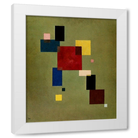 Thirteen Rectangles 1930 White Modern Wood Framed Art Print by Kandinsky, Wassily