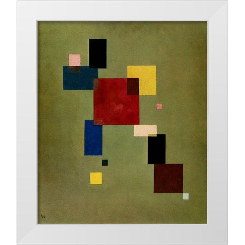 Thirteen Rectangles 1930 White Modern Wood Framed Art Print by Kandinsky, Wassily