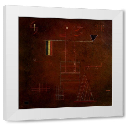 Unshakeable 1929 White Modern Wood Framed Art Print by Kandinsky, Wassily