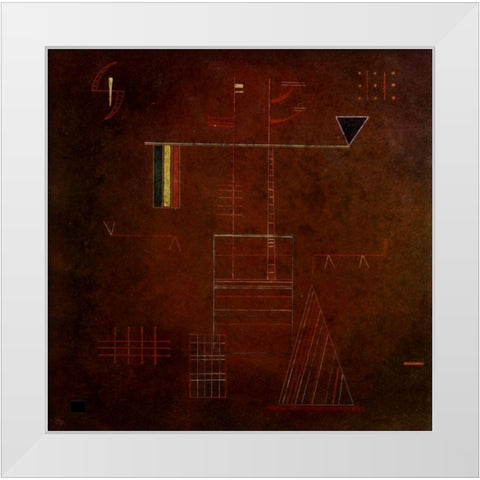 Unshakeable 1929 White Modern Wood Framed Art Print by Kandinsky, Wassily