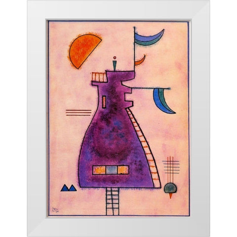 Untitled 2 1930 White Modern Wood Framed Art Print by Kandinsky, Wassily