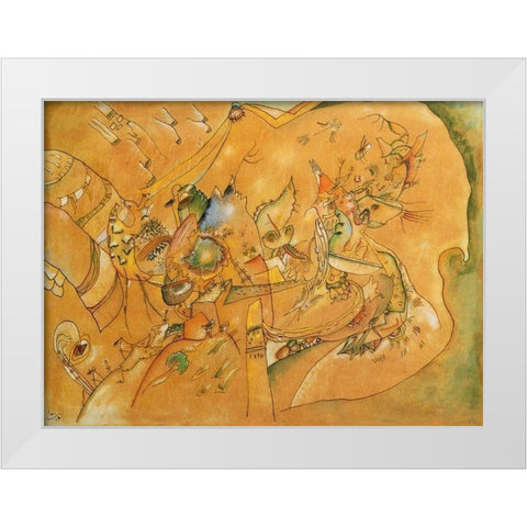 Untitled 2.1 1918 White Modern Wood Framed Art Print by Kandinsky, Wassily
