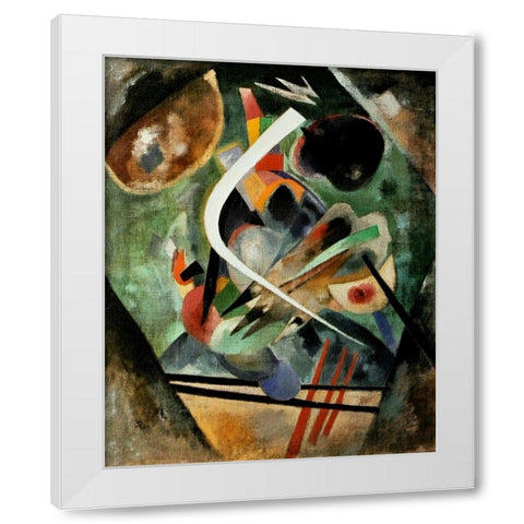 White Stroke 1920 White Modern Wood Framed Art Print by Kandinsky, Wassily